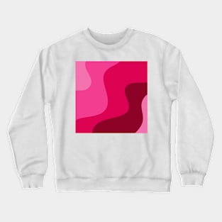 Retro Liquid Abstract Swirl in Pink Crewneck Sweatshirt